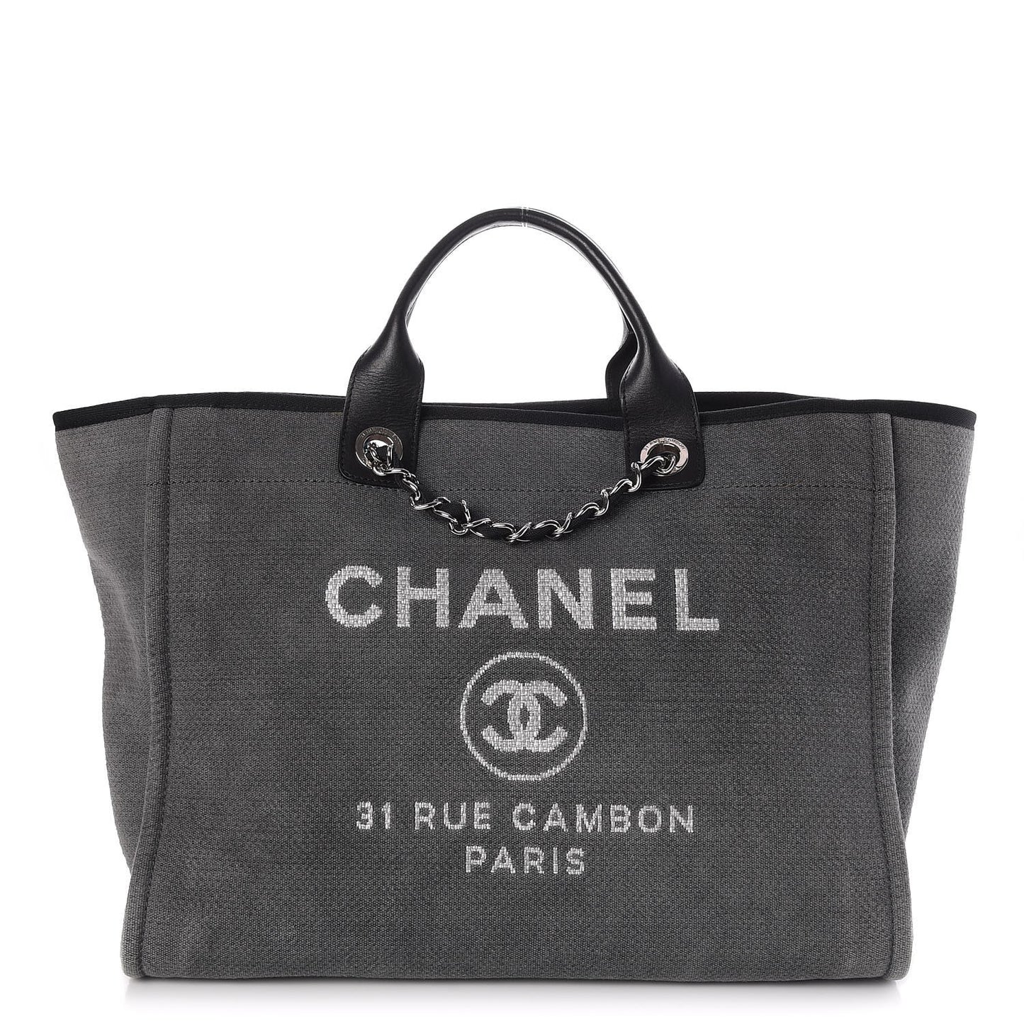 Canvas Large Deauville Tote Grey