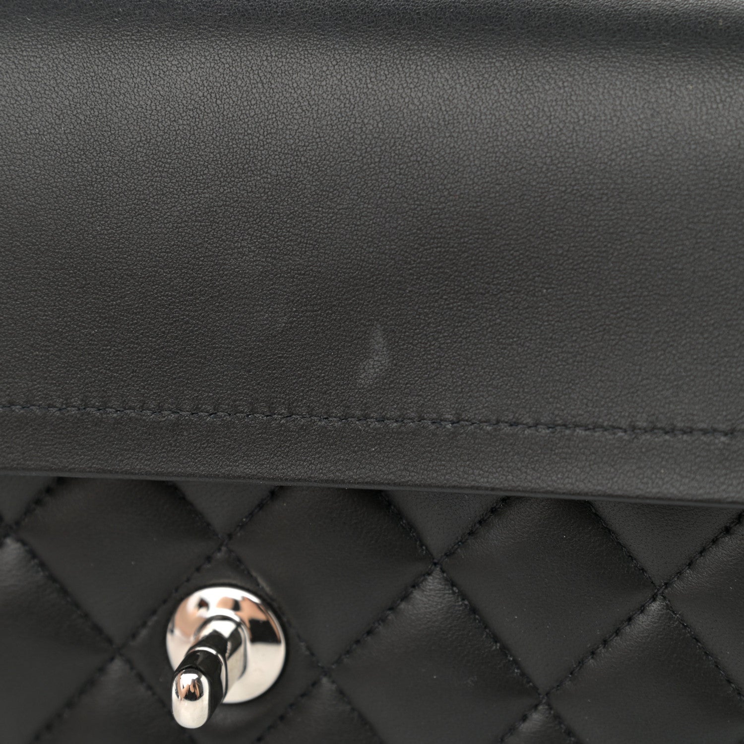 Chanel Lambskin Quilted Medium Double Flap Black 12 of 14