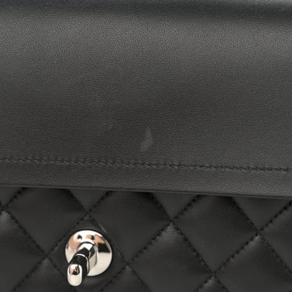 Chanel Lambskin Quilted Medium Double Flap Black 12 of 14