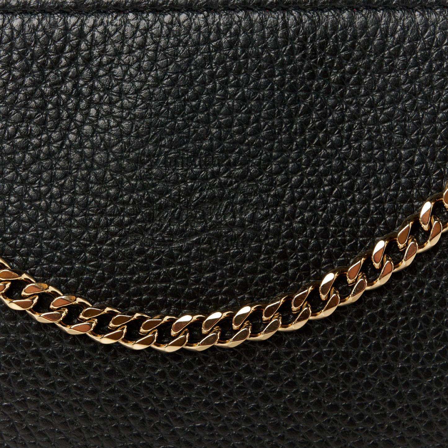 Calfskin Loubila Chain Clutch Black