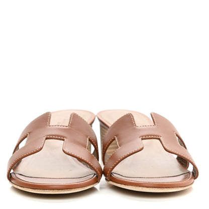 Hermes Calfskin Oasis Sandals 35 Gold 2 of 11