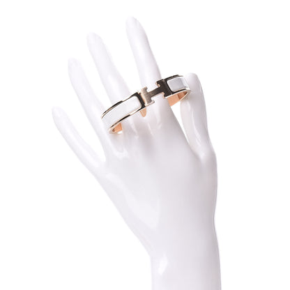 Hermes Enamel Narrow Clic Clac H Bracelet PM White 2 of 6