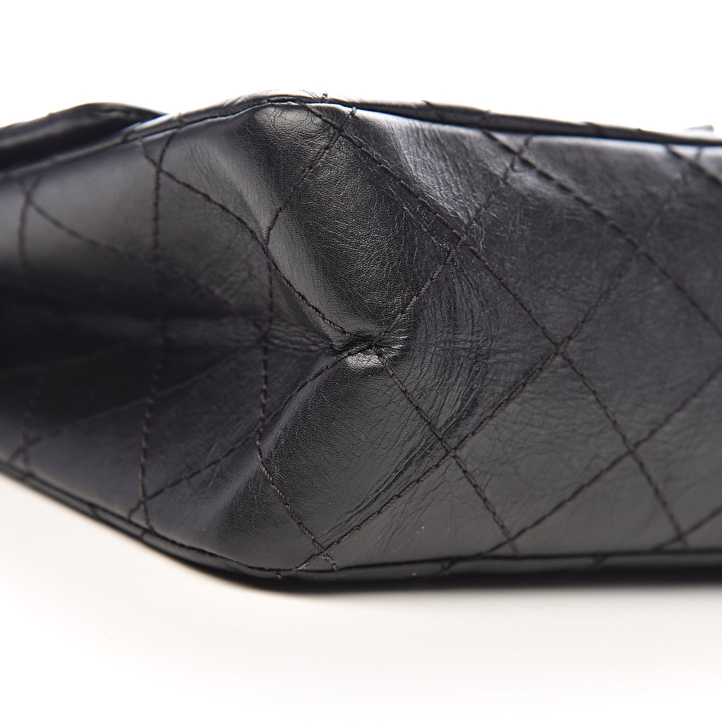 Aged Calfskin Quilted 2.55 Reissue 226 Flap Black