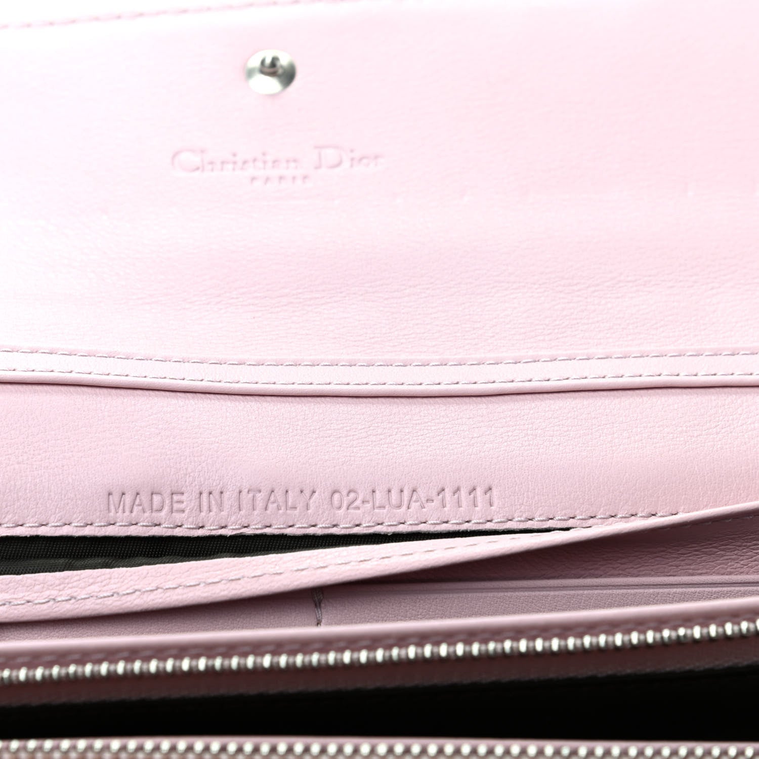 Christian Dior Patent Cannage Rendezvous Chain Wallet Pale Pink 7 of 14