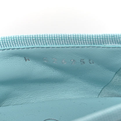 Chanel Suede Calfskin Quilted Cap Toe CC Ballerina Flats 38 Light Blue 9 of 10