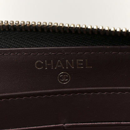 Chanel Caviar Quilted Large Gusset Zip Around Wallet Black 6 of 9