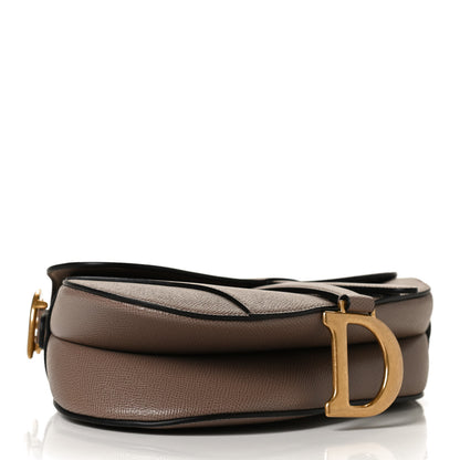 Christian Dior Grained Calfskin Saddle Bag Warm Taupe 4 of 14