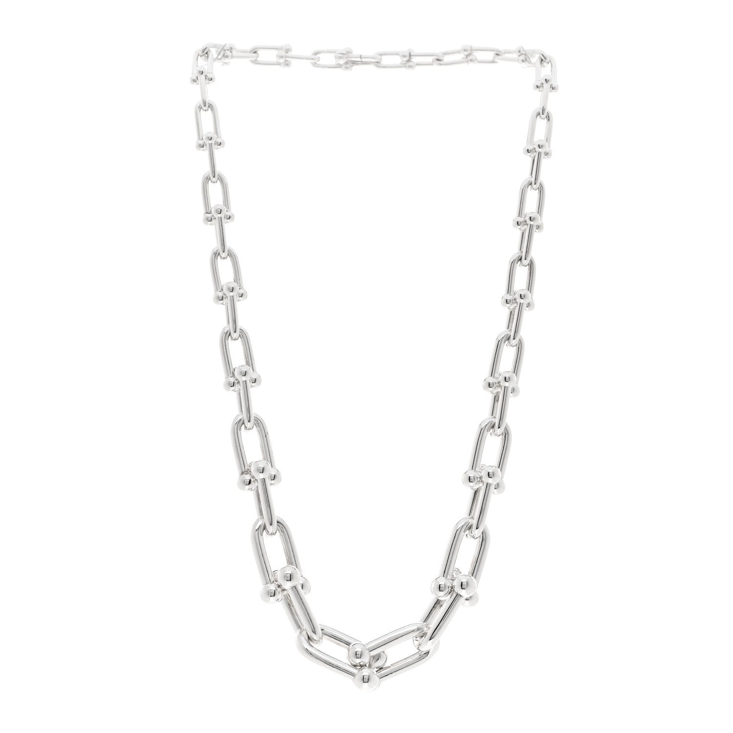 Tiffany Sterling Silver HardWear Graduated Link Necklace 3 of 5