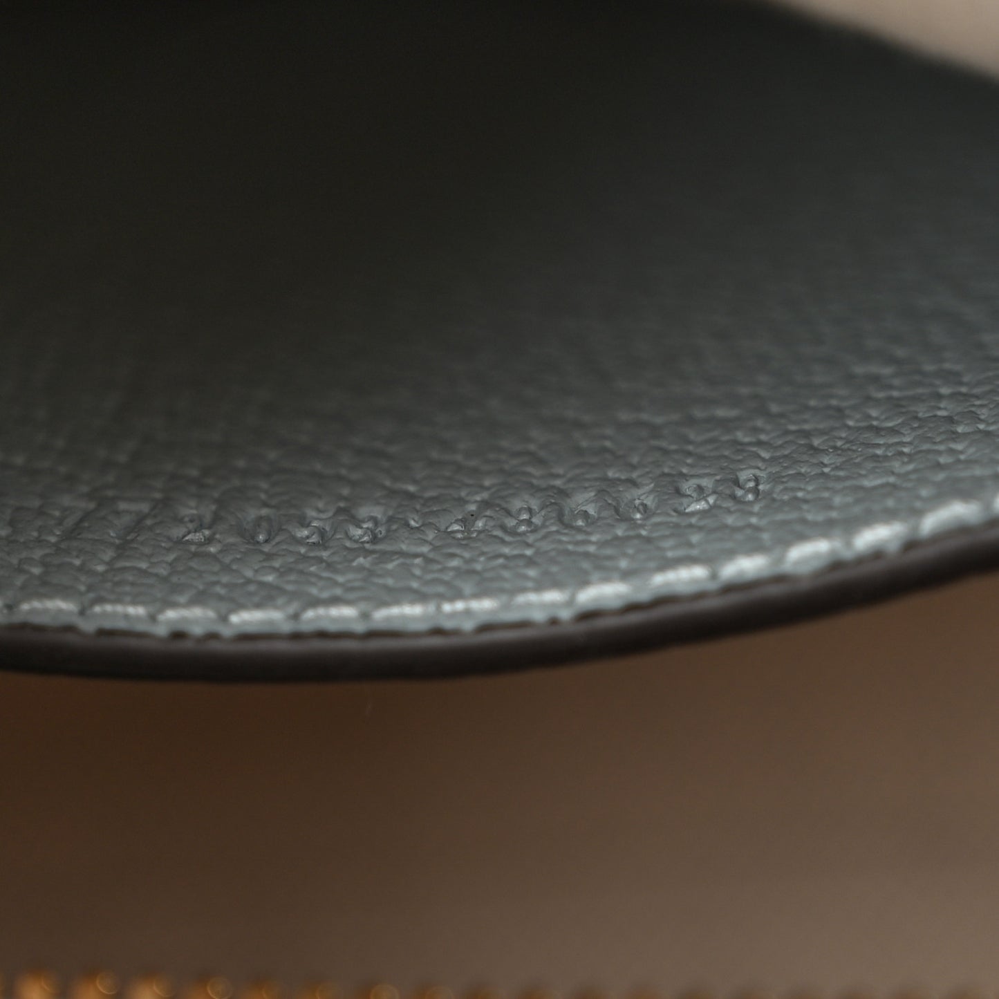 GG Supreme Monogram Textured Dollar Calfskin Web Mini Ophidia Top Handle Bag Dusty Blue