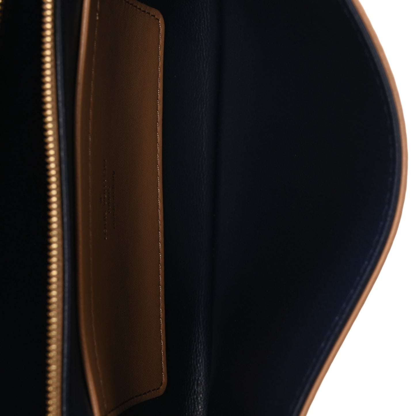 Lambskin Embossed Monogram Pochette Coussin Camel