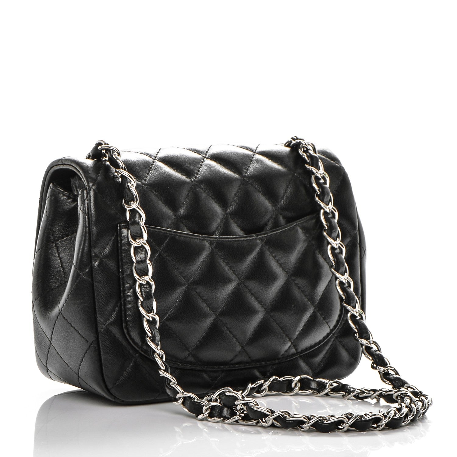 Chanel Lambskin Quilted Mini Square Flap Black 6 of 7