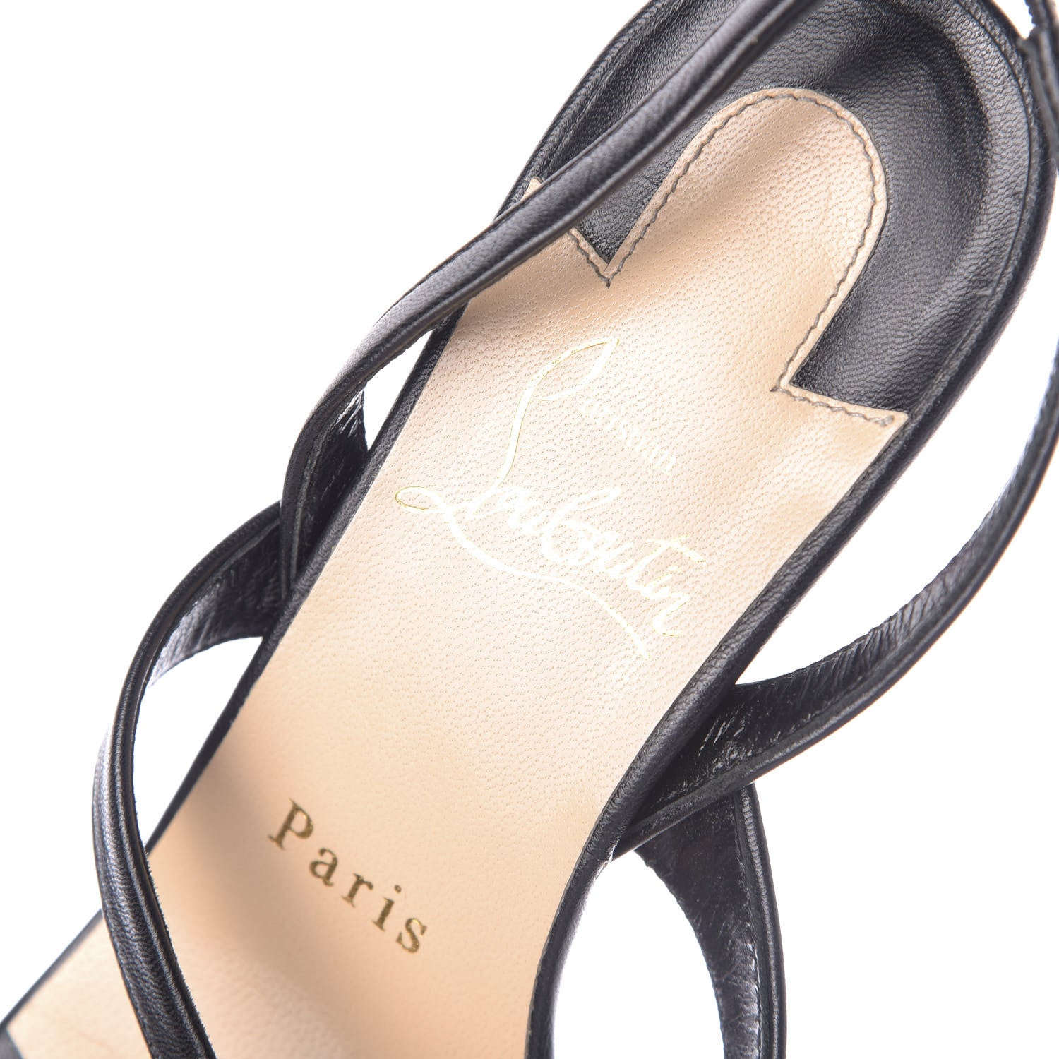 Christian Louboutin Calfskin Taralita 55 Thong Sandals 35.5 Black 8 of 10
