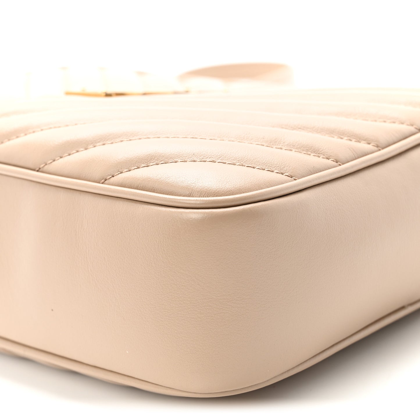 Calfskin Matelasse Monogram Lou Camera Bag Dark Beige