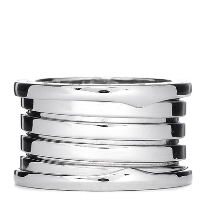 Bulgari 18K White Gold B.Zero1 Five-Band XX Anniversary Ring 55 7.25 1 of 5