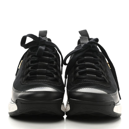 Chanel Velvet Calfskin Mixed Fibers CC Sneakers 36.5 Black 2 of 7