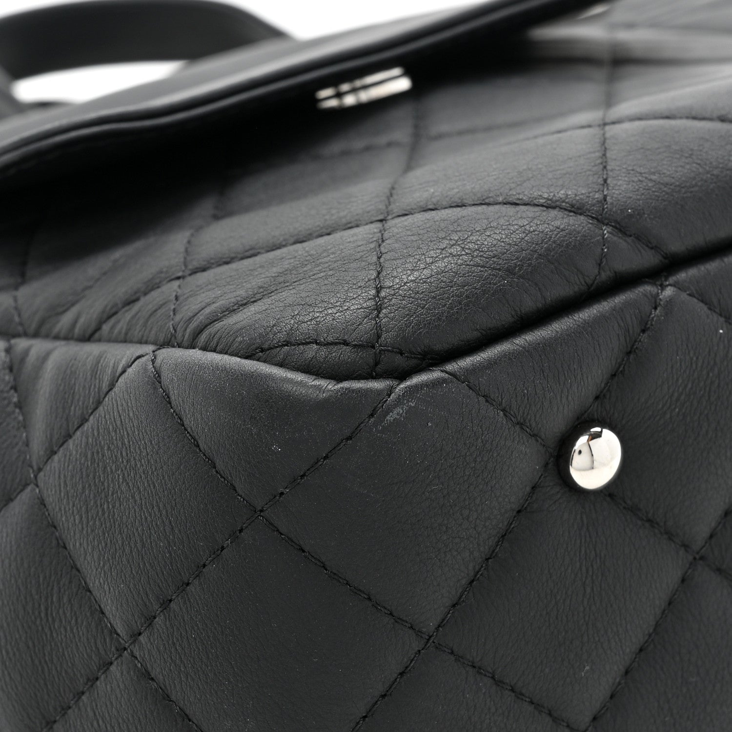 Chanel Calfskin Quilted Ultra Pocket Shopping Tote Black 13 of 16