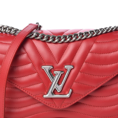 Louis Vuitton Calfskin New Wave Chain MM Ecarlate 7 of 10