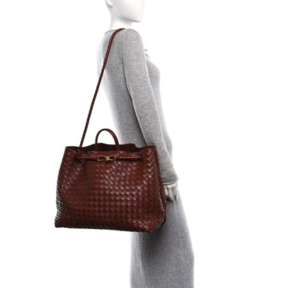 Bottega Veneta Nappa Intrecciato Large Andiamo Shoulder Bag Barolo 2 of 10