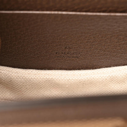 Gucci Monogram Jumbo GG Textured Dollar Calfskin Web Mini Bamboo 1947 Top Handle Bag Camel Ebony New Acero 8 of 9