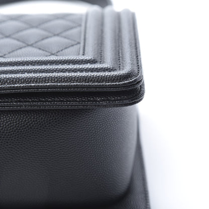 Chanel Caviar Quilted Medium Boy Flap Black 13 of 14