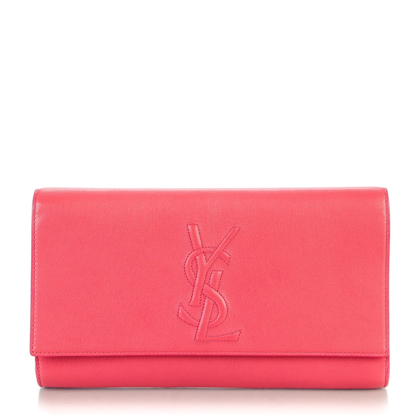 Goatskin Large Belle de Jour Clutch Fuchsia