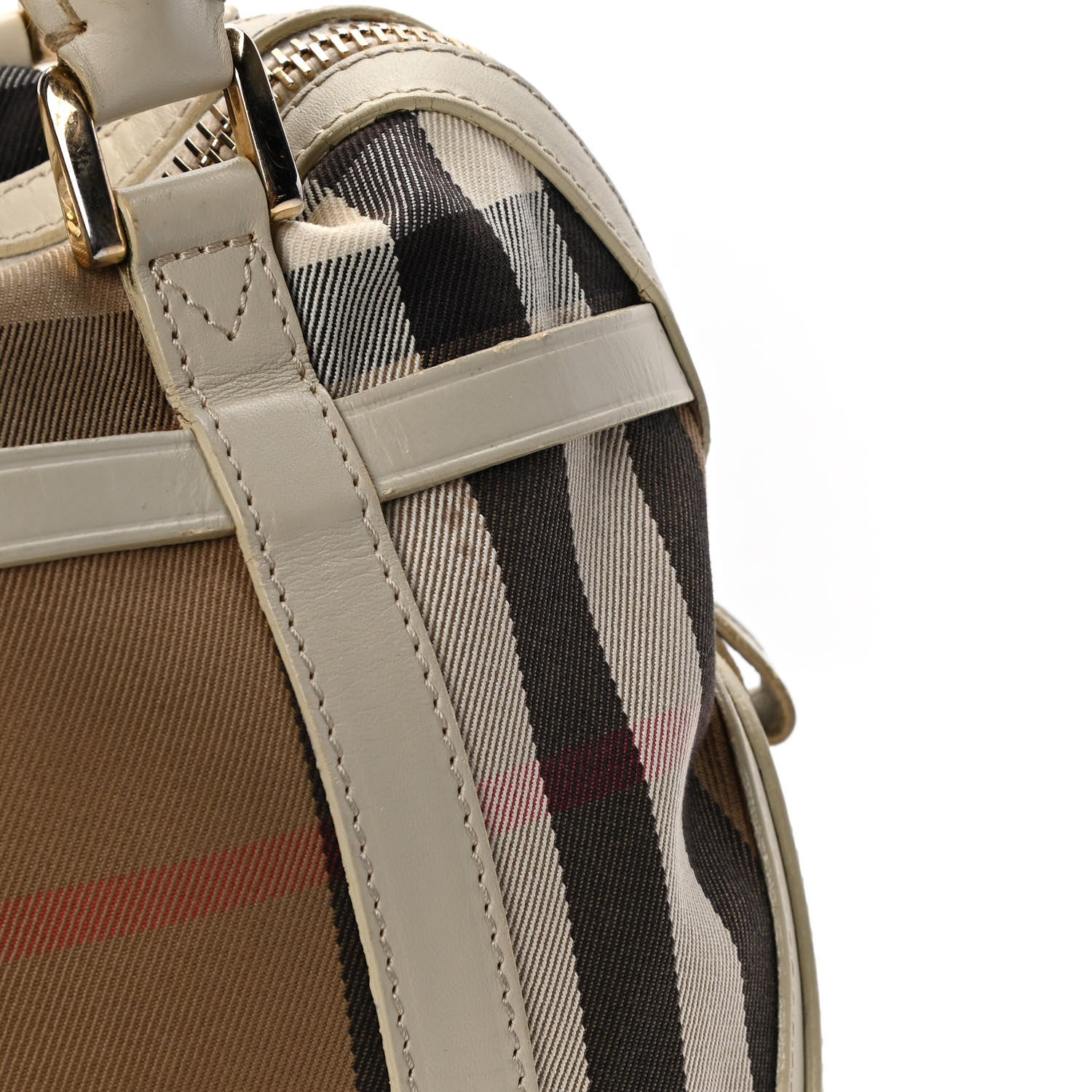Burberry House Check Bridle Calfskin Small Orchard Bowling Bag White 13 of 13