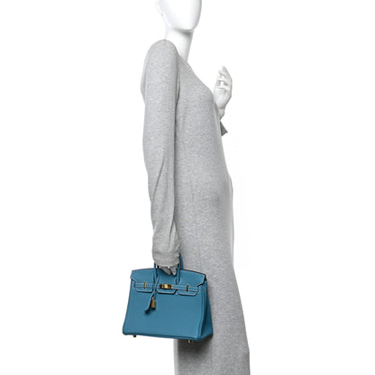 Hermes Togo Birkin 25 New Blue Jean 2 of 11