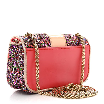 Christian Louboutin Glitter Calfskin Sweety Charity Crossbody Multicolor Pink 3 of 11