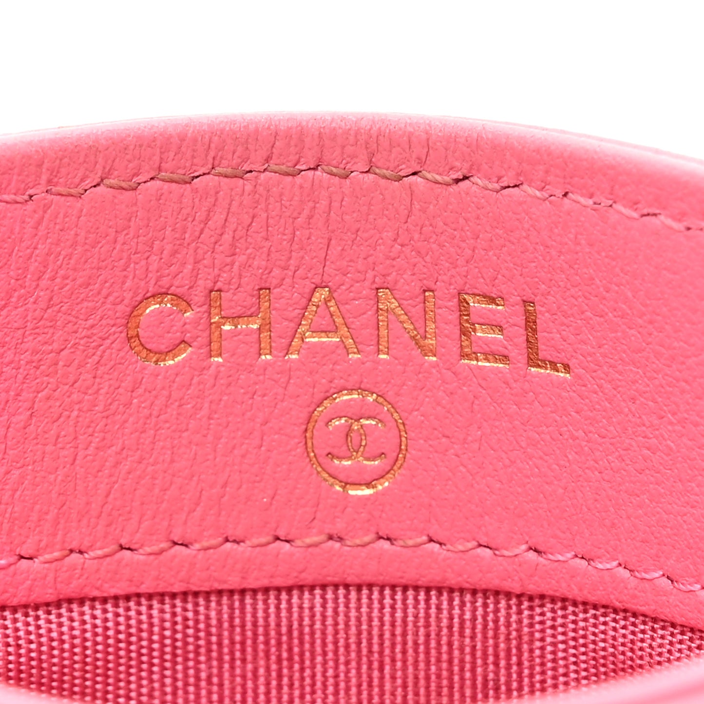 Lambskin Quilted Chanel 19 Card Holder Pink