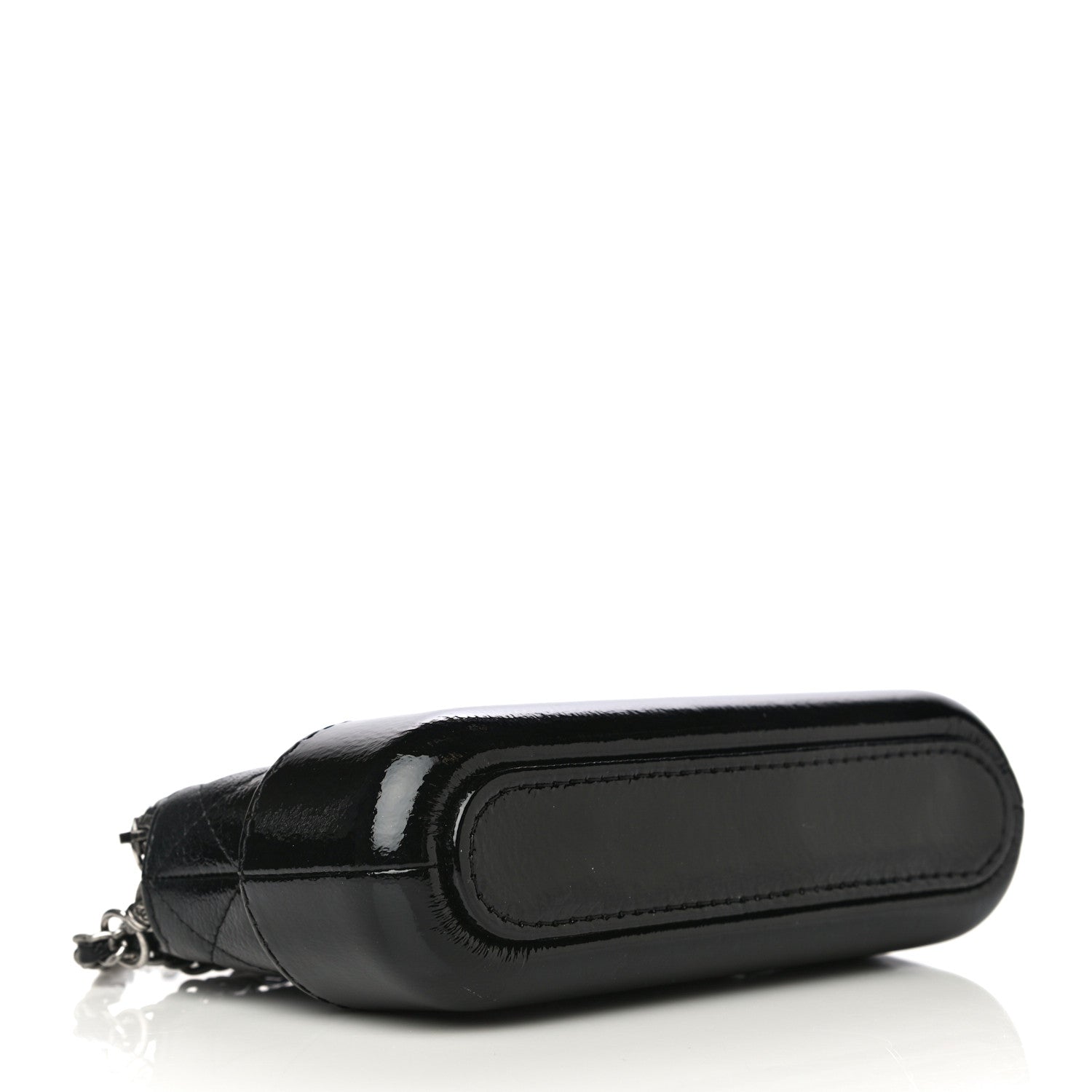 Chanel Patent Goatskin Quilted Small Gabrielle Clutch With Chain Black 5 of 16
