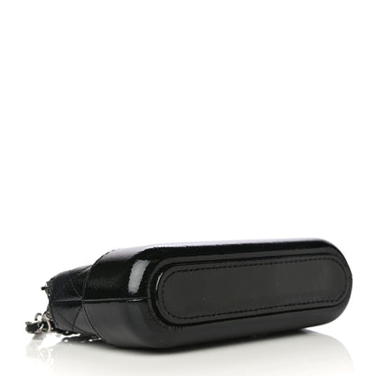 Chanel Patent Goatskin Quilted Small Gabrielle Clutch With Chain Black 5 of 16