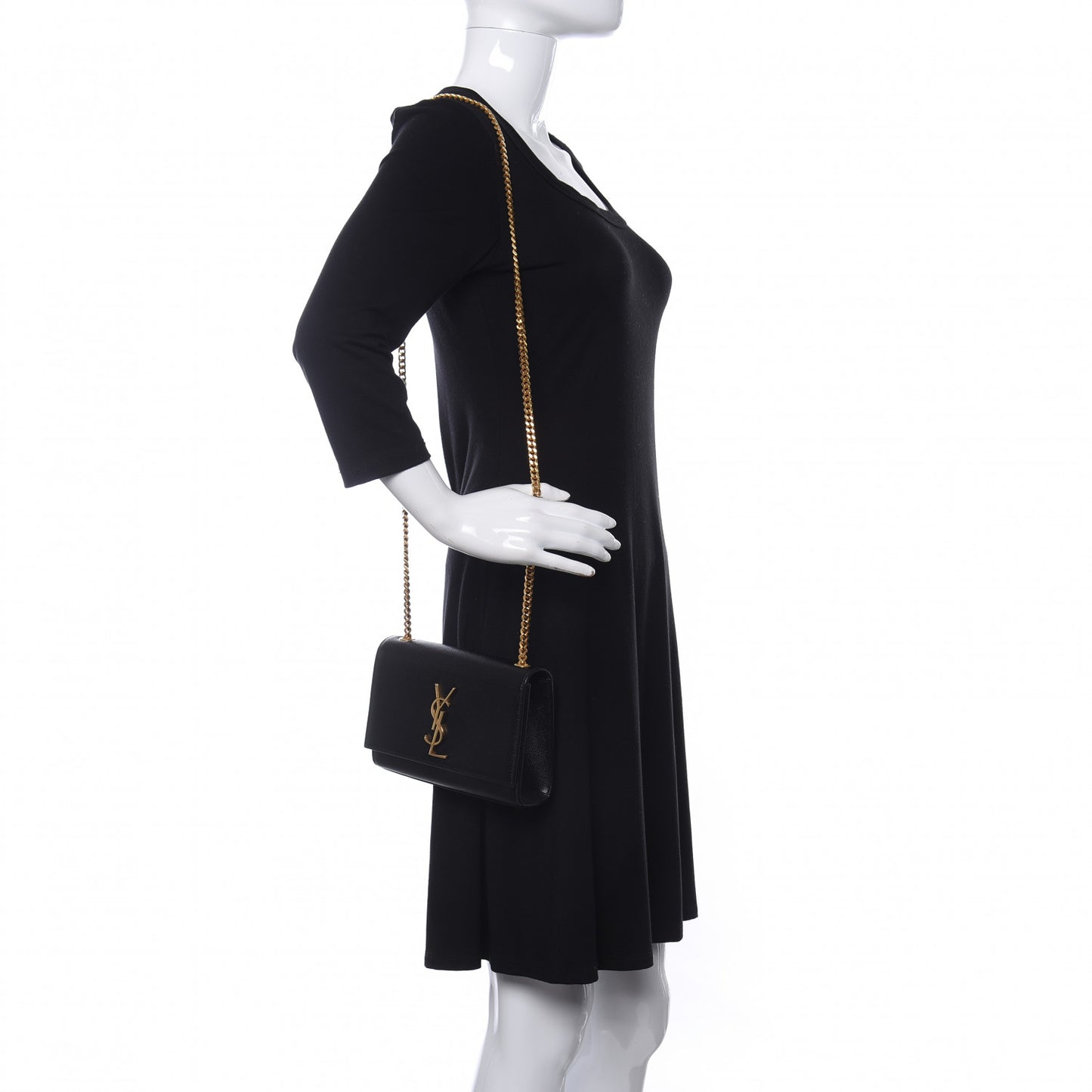 Grain De Poudre Small Monogram Kate Satchel Black