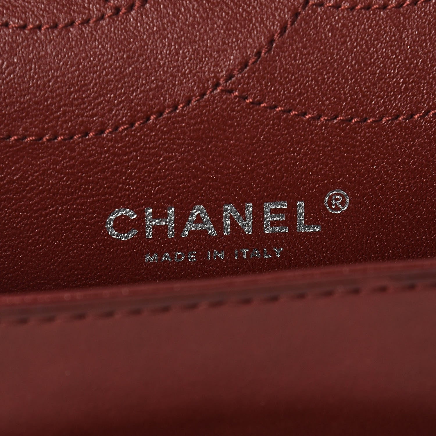 Chanel Calfskin Stitched 2.55 Reissue 227 Flap Burgundy 9 of 13