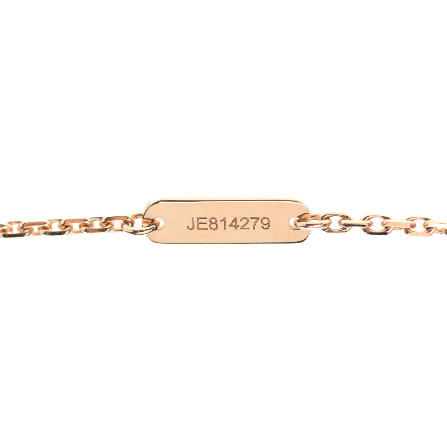 Van Cleef & Arpels 18K Rose Gold Diamond Bulls Eye Vintage Alhambra Pendant Necklace 5 of 6
