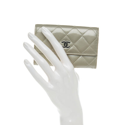 Chanel Patent Quilted Card Holder Light Gold 2 of 8