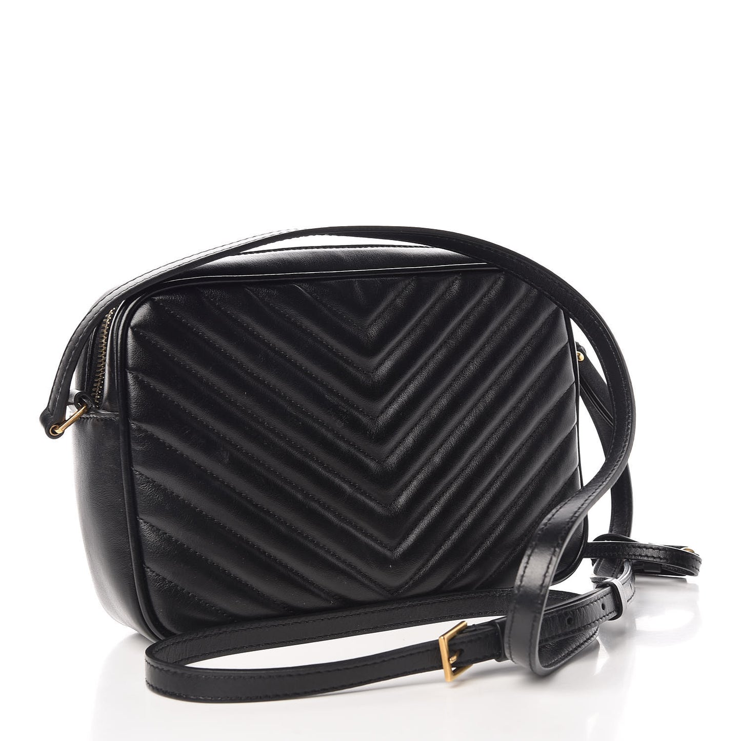 Calfskin Matelasse Monogram Lou Camera Bag Black