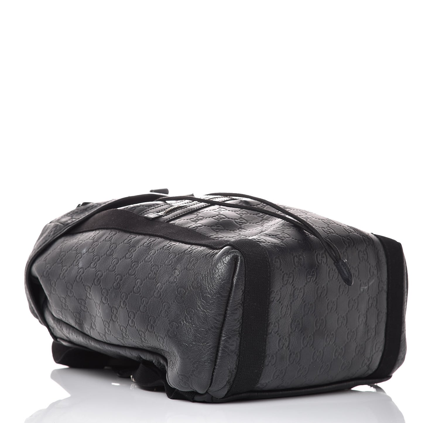 Guccissima Single Buckle Backpack Black