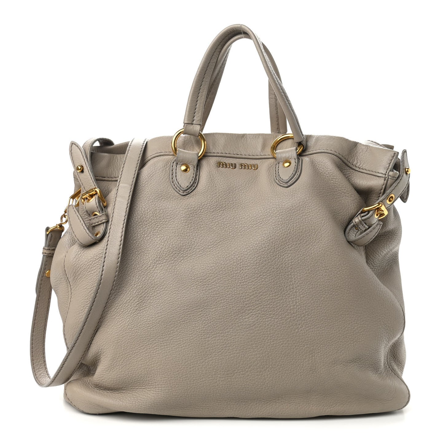 Vitello Daino Top Handle Tote Beige