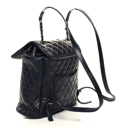 Chanel Lambskin Quilted Large Urban Spirit Backpack Navy 3 of 12