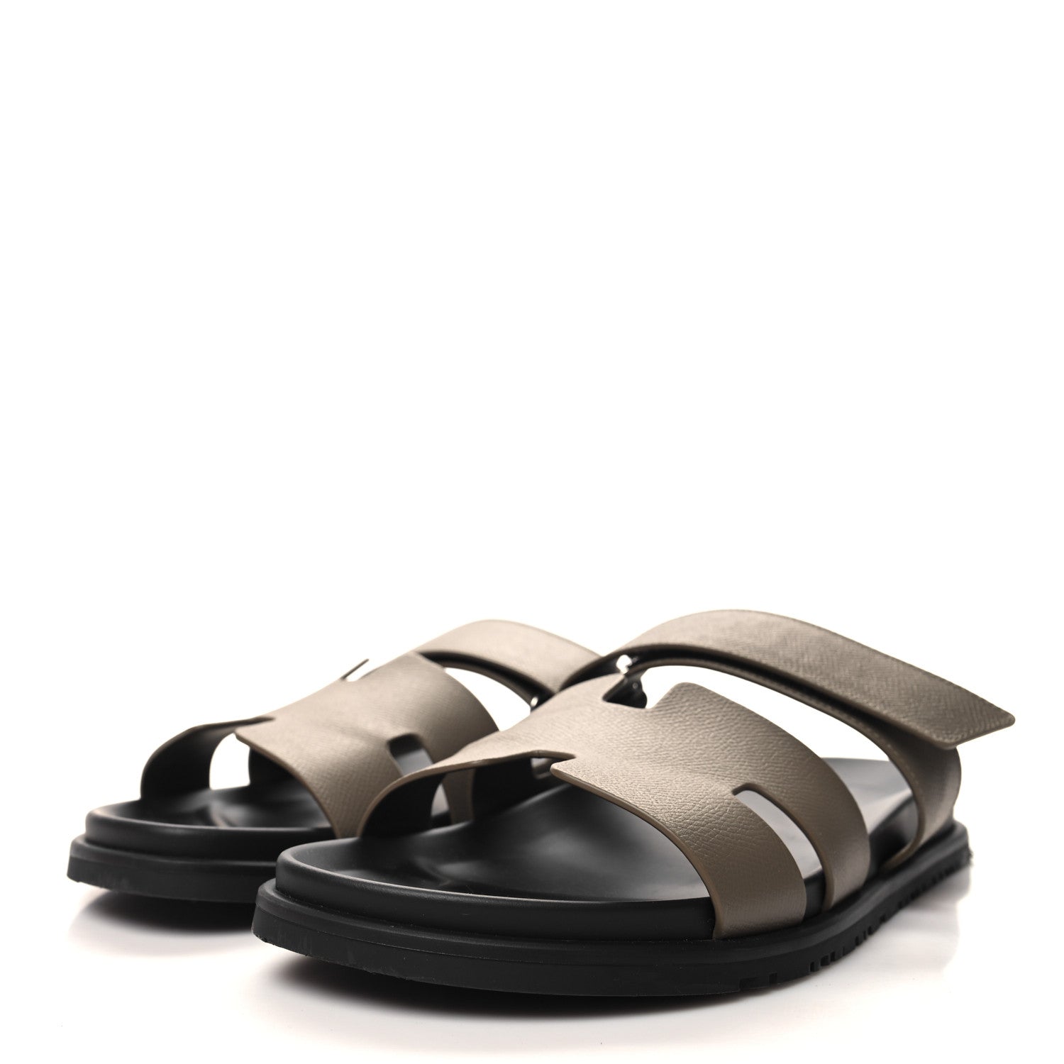 Hermes Epsom Mens Chypre Sandals 45 Etoupe 3 of 9