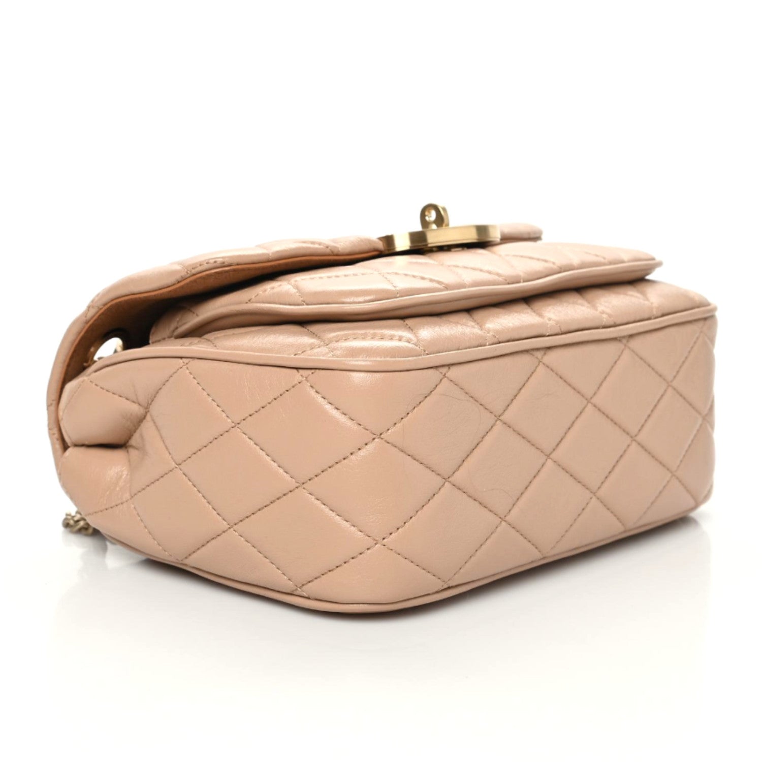 Mulberry Shiny Calfskin Quilted Small Darley Shoulder Bag Light Salmon 4 of 8