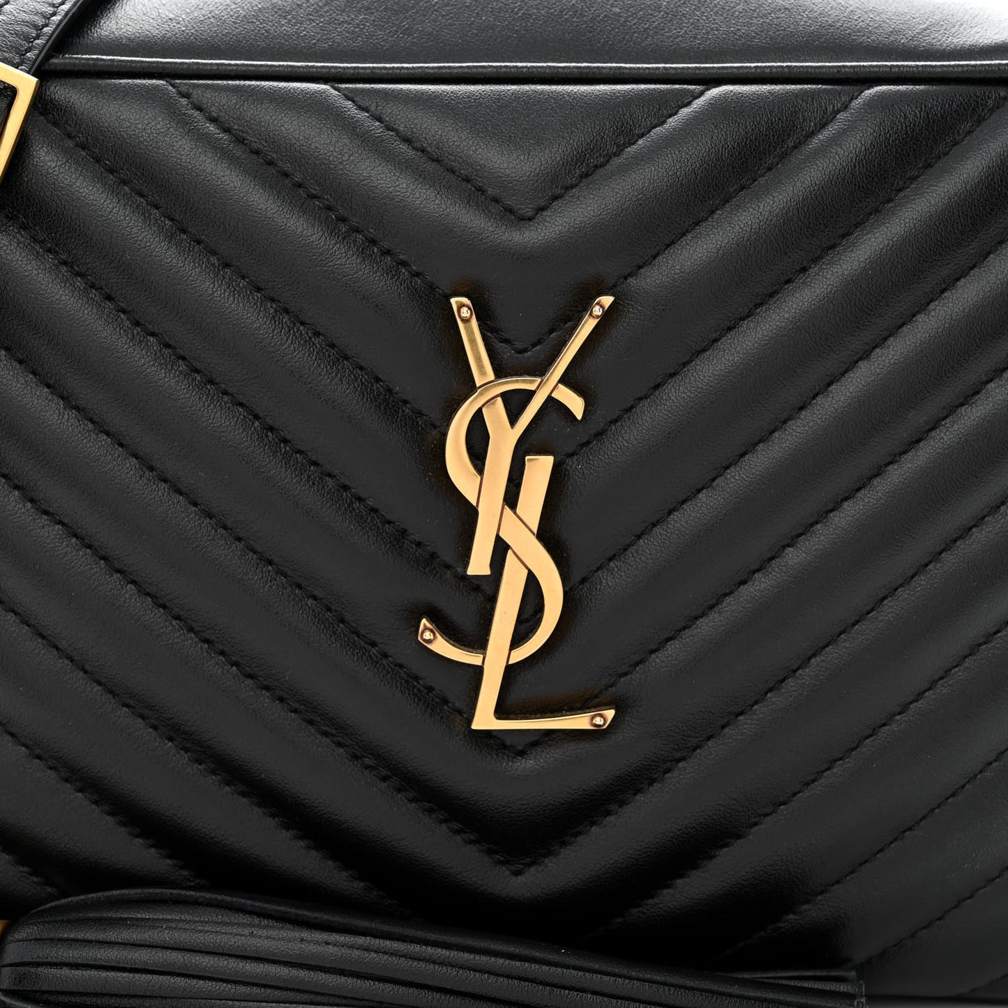 Calfskin Matelasse Monogram Lou Camera Bag Black