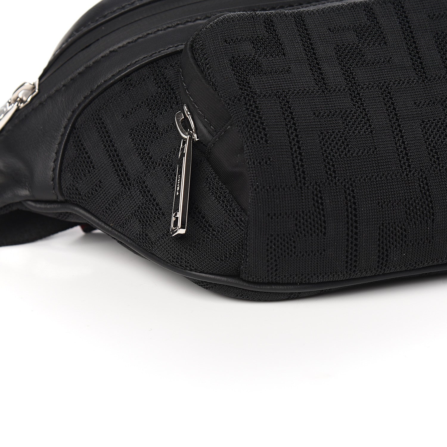 Fendi Neoprene Mesh Vitello Grace FF Pocket Belt Bag Black 7 of 9