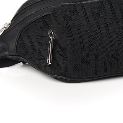 Fendi Neoprene Mesh Vitello Grace FF Pocket Belt Bag Black 7 of 9