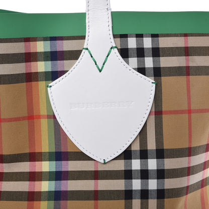 Burberry Vintage Rainbow Check Large The Giant Reversible Tote Antique Yellow 12 of 13
