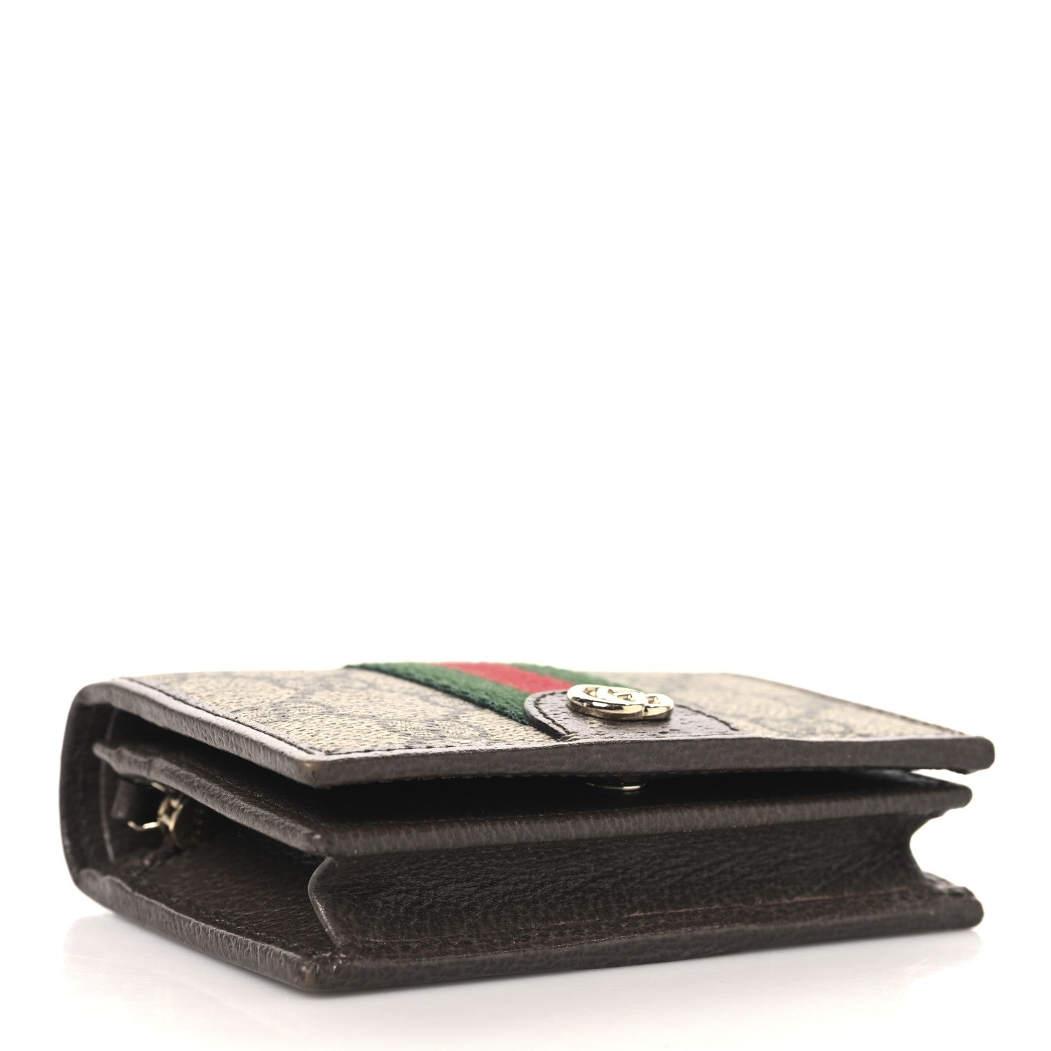 Gucci GG Supreme Monogram Web Ophidia Small Wallet Beige Dark Brown Beige Dark Brown 4 of 8