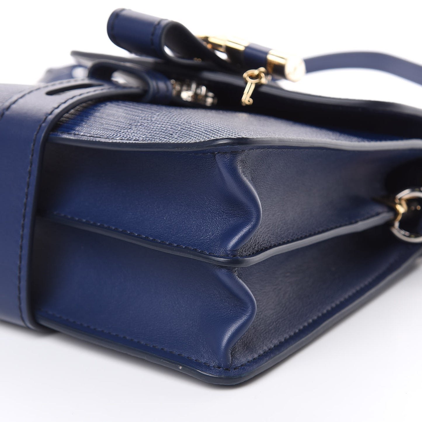 Calfskin Lizard Embossed Small Aby Day Shoulder Bag Captive Blue