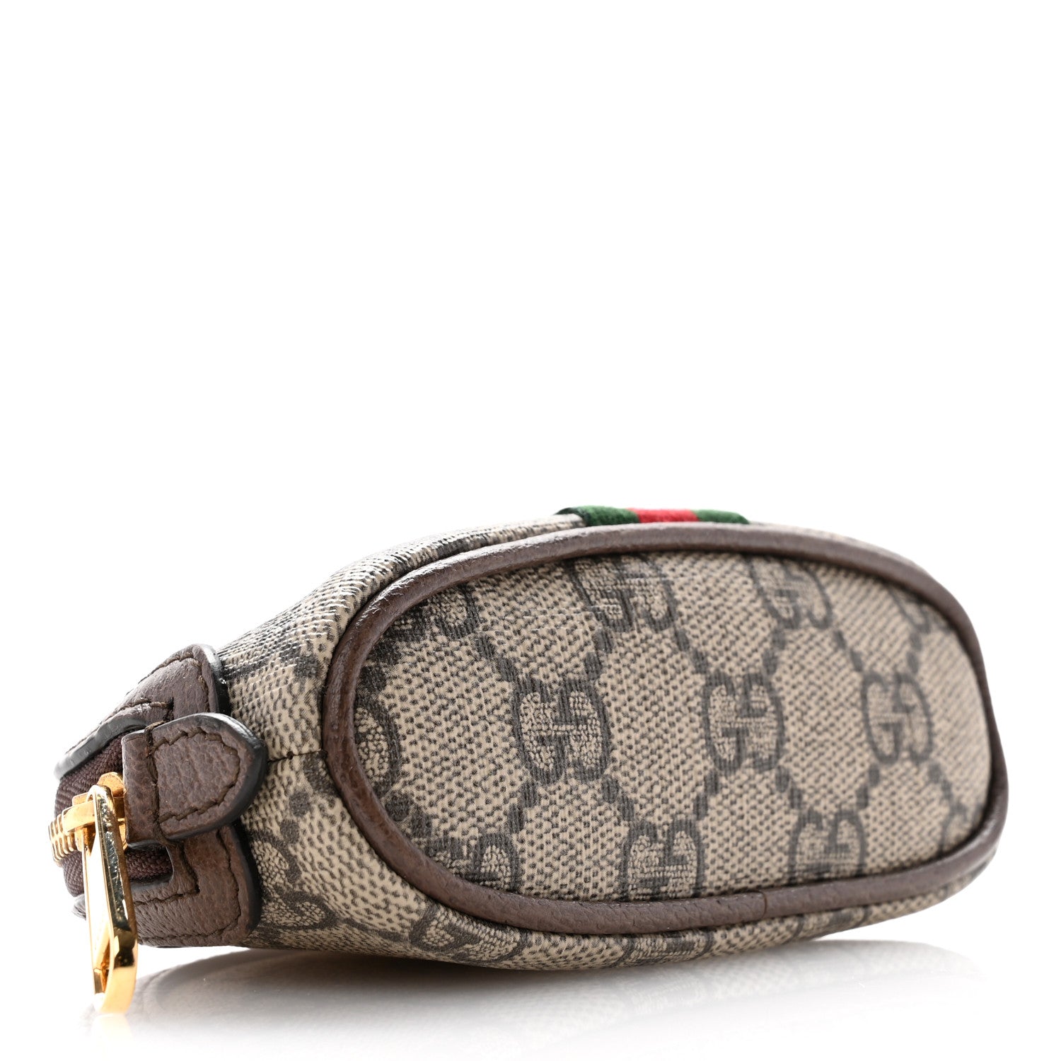 Gucci GG Supreme Monogram Web Ophidia Dome Key Pouch Beige New Acero 4 of 7