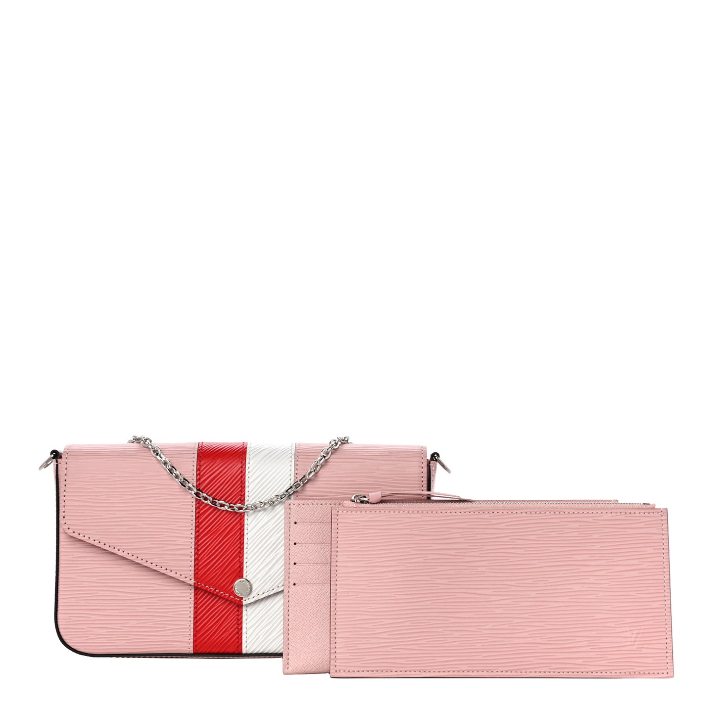 Epi Pochette Felicie Rose Ballerine Stripe