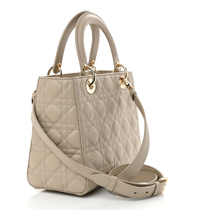 Christian Dior Lambskin Cannage Medium Lady Dior Sand 3 of 10